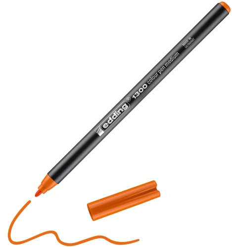 edding 1300 Fasermaler medium - orange - 1 Stift - Rundspitze 2 mm - Filzstift zum Zeichnen und Schreiben - Filzstift für Schule, Mandala, Bullet Journal