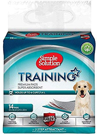 Simple Solution Absorbierende Premium Hunde- und Welpentrainingspads - Packung mit 14 Stück
