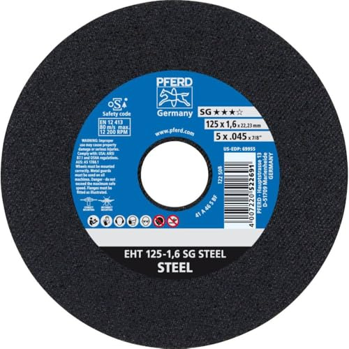 PFERD EHT1251, 6A46SSG 522691 Trennscheibe A46SSG 125x1,6mm, 1.6mm x 125mm x 22.23mm