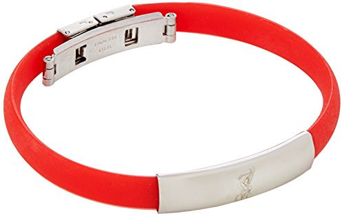 Silikon-Armband mit Liverpool FC Design (Einheitsgröße) (Rot/Silber)