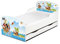 Leomark Einzelbett aus Holz - Piraten - Kinderbett mit Schubladen für Bettwäsche, Stauraum, Holzbett mit Matratze + Lattenrost, Komplett Set, Liegefläche 70/140 cm, UV-Druck