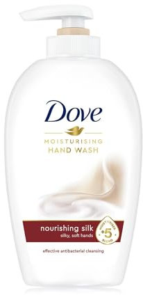 Dove Nourishing Silk Liquid Hand Wash with effective antibacterial cleansing for silky-soft and protected hands 250 ml