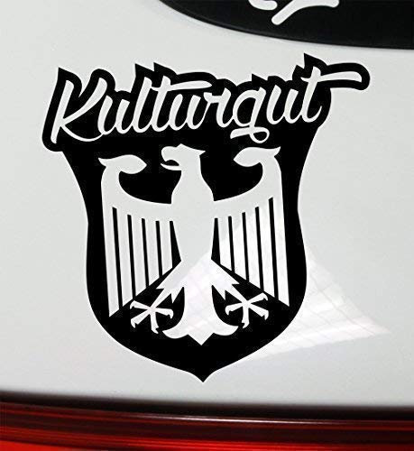 KULTURGUT Sticker germany Adler Aufkleber Decal - DUB (schwarz außenklebend)