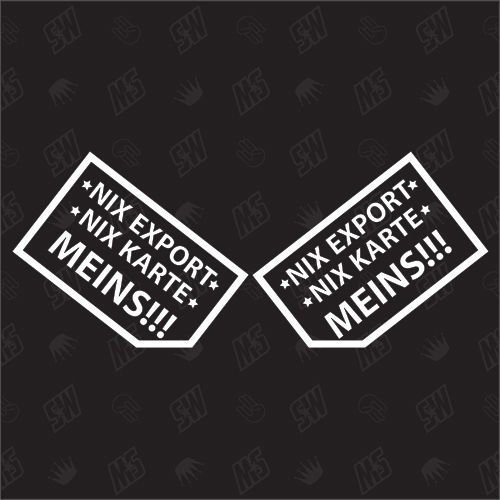 2x Nix Karte Meins - Sticker , Set li +re