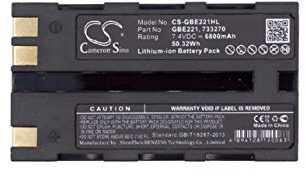 CS-GBE221HL Akku, 6800 mAh, kompatibel mit [Leica] ATX1200, ATX900, Flexline Total Stations, GPS900, GRX1200, GS20, Piper 100, Piper 200, 200 Lasers, RX1200, RX900, SR20, System 1200 GN. SS-Empfänger