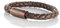Maritimes Seemannsgarn Leder Armband Sylt braun 8mm, Leutnant (braun), L - Gelenkumfang von 16,5 cm bis 18 cm