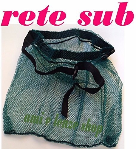 RETINO DA PESCA PORTA PESCI SUB MARE RETE CESTINO PORTAPESCI CON SGANCIO RAPIDO RETE PESCA SUB SUBACQUEA DA CINTA TELLINE