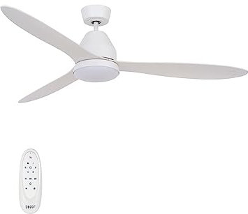 Lucci air Deckenventilator Airfusion Whitehaven, Ventilator mit Deckenleuchte, flacher Deckenlüfter, Ø 142 cm