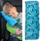 HECKBO Auto Schlafkissen für Kinder Mädchen Jungen - Hai - maschinenwaschbar - Auto Gurtkissen, Gurtschoner, Gurtschutz Sitzerhöhung, Auto Kissen, Reisekissen, Urlaub