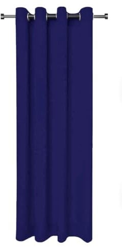 Rollmayer Vorhänge Schal mit Ösen Kollektion Vivid (Kornblume Farbe 15, 135x240 cm - BxH - 2 er Pack) Blickdicht Uni einfarbig Gardinen Schal für Schlafzimmer Schal