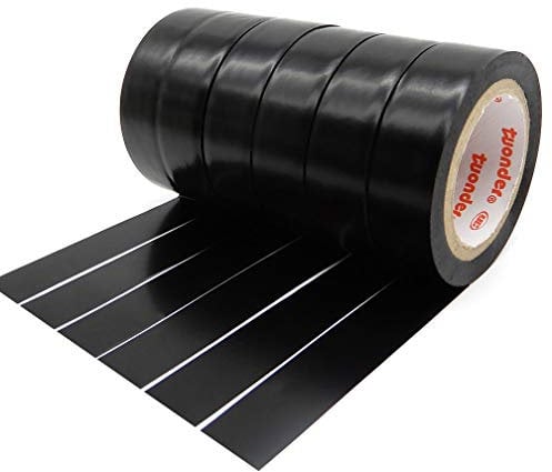 ALBOYI Insulation Tape 6 Pack Black 17mm x 9m Electrical Tape PVC Tape Adhesive Gaffer Tape