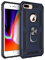 BestST Funda para iPhone 6/7/ 8 Plus + HD Protector de Pantalla,con Anillo Soporte, Robusta Carcasa Híbrida TPU PC de Doble Capa Anti-arañazos Caso para Apple iPhone 6/7/ 8 Plus,Azul