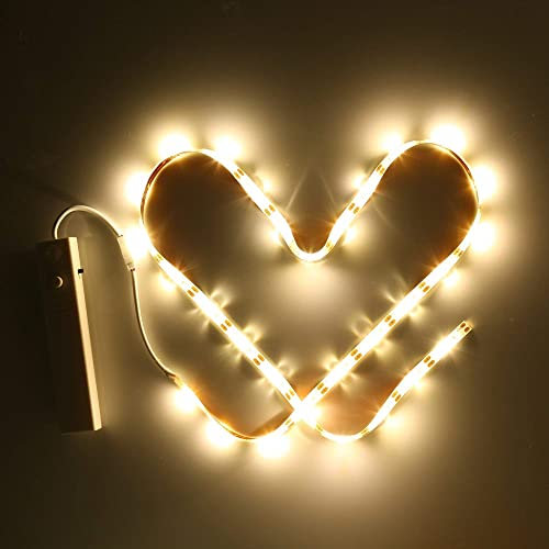 LED Lichtleiste Bewegungssensor Nachtlicht Bewegung aktiviert Bett Licht 2m,Sunboia Flexible LED Streifenlicht warmweiße Auto Ein/Aus Bewegungsmelder Nachttischlampe LED-Lichtleiste