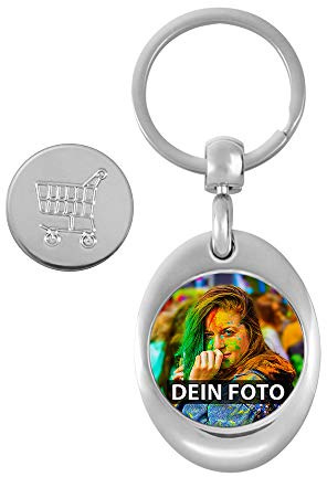 Print Royal Personalisierbarer Schlüssel-Anhänger zum selbst gestalten mit eigenem Bild/Geschenkidee/Foto-Geschenk/Metall-Anhänger