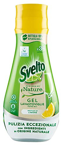 Svelto Ecolabel Dishwasher Gel with Lemon, Save Pack, 36 Washes