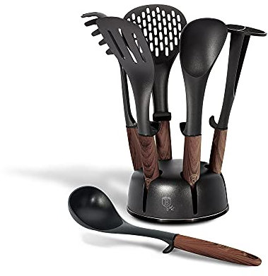 Berlinger Haus 7-teiliges Küchengeräteset EBONY ROSEWOOD BH-6229 - Nylon, Schwarz / Braun, Küchenutensilien, Küchengerät