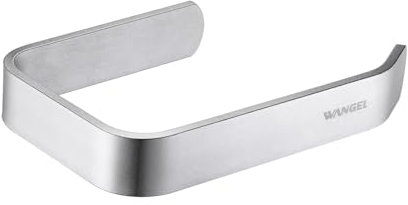 Wangel Portarrollo para Papel Higiénico, Autoadhesivo Sin Tornillos Sin Taladro,para Baño, Aluminio, Acabado Mate, Plateado