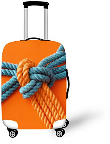 Elastisch Kofferhülle, DOTBUY 3D Reise Kofferschutzhülle Gepäck Cover Reisekoffer Hülle Schutz Bezug Schutzhülle Waschbare Reisetasche Kofferbezug (Seil,M (22-24 Zoll))