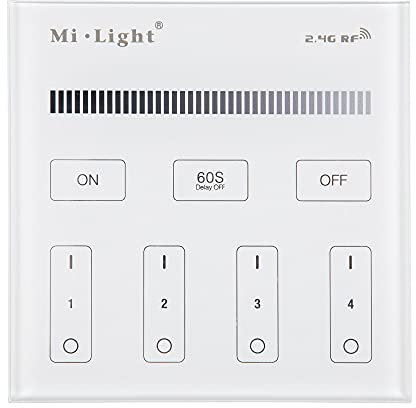Miboxer Milight Controller MiLight 2,4G 230V 4 Zone TOUCH Wand Controller T1 einfarbige für LED Produkte
