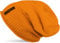 styleBREAKER Unisex Feinstrick Beanie Mütze mit weichem Fleece Innenfutter, warme Winter Strickmütze 04024065, Farbe:Curry