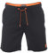 riverso Badehose Herren lang Badeshorts RIVDavid Regular Fit Schwimmhose Elastischer Bund Schwarz M (M, Black Orange)