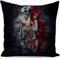 HUASHUZI Kissenbezug 40x40 cm Kissen Gothic Totenkopf therian Grunge Room Decor Accessoires Skull Skelett Wikinger deko Emo Goth Punk Witchy Hexe Fantasy Decor Geschenke für Frauen