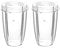 QWORK® 24OZ Juicer Cups Compatible with Nutribullet 600W 900W Blenders, Juicer Replacement Parts (2 Pack)