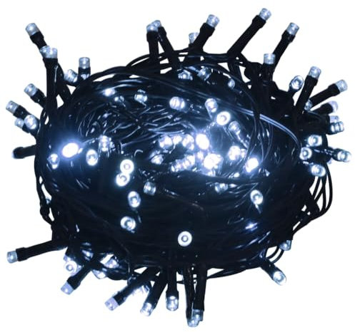 vidaXL LED Lichterkette mit 300 LEDs Weihnachtsbeleuchtung DIY Dekoration Weihnachtsdeko Außen Innen Garten Party Hochzeit Kaltweiß 30m PVC