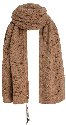 KNIT FACTORY - Luna Schal - Strickschal Für Damen und Herren - XL Schal mit Wolle - 200 x 50 cm - Hochwertige Qualität - Nude