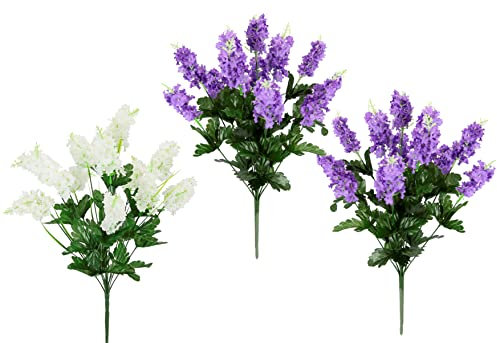 Künstlicher Fliederbusch Blumen Kunstblumen Flieder Strauß Hochzeitsdeko Deko Plastikblumen Dekoblumen Unechte Kunstpflanzen Frühling Dekoration Glyzinien Wisteria Blauregen für Hochzeit Dekoration