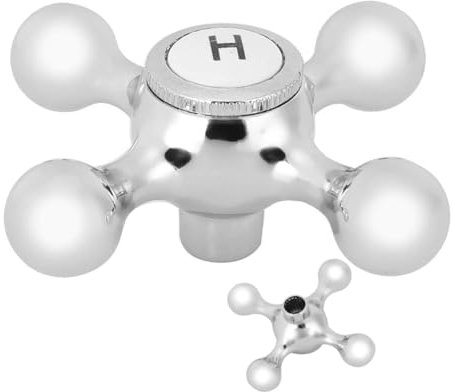 Maniglia Rubinetto A Croce, Maniglia per Rubinetto per Doccia E Lavandino in Rame Maniglia per Rubinetto A Croce Maniglia per Rubinetto Doccia di Ricambio per Lavandino del Bagno Doccia