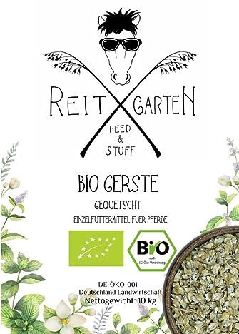 Reitgarten´s Bio Gerste - gequetscht Pferd Futter Kraftfutter garantiert ohne Zusätze 10 kg Gerste Organic