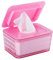 JTBDWOSK Feuchttücher Box für unterwegs, Baby Feuchttücher Box, Feuchttücher Box Servietten Aufbewahrungsbox, Feuchte Toilettenpapierbox,Rosa