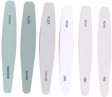 POPETPOP 6pcs Nail Buffer Professional Manicure Tools Double Sided Nail Files Buffer Block for Natural