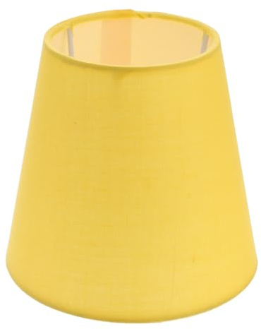 Hemobllo Mini Small Lamp Shade - Fabric Lampshade Chandelier Lamp Shade Macaron Color for Table Floor Wall Lamp, 5x5x3 inch, Yellow