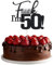VIKY® Tortendeko 50 Geburtstag Frau Mann, Glitter Cake Topper Geburtstag 50, Kuchendeko Geburtstag Schwarz Deko 50. Geburtstag Torten Topper,50. Geburtstag Frauen Kuchen Deko,Cake Topper 50 Jahre