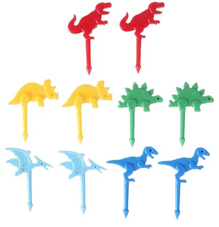 Petites fourchettes à fruits, pic de fête dinosaure, fourchette à apéritif décorative, pics à nourriture, fourchettes amusantes, cure-dents mignon pour dessert pour enfants