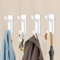 Muecleao Ganchos autoadhesivos, ganchos adhesivos para colgar, gancho de metal inoxidable en la puerta para toallas, abrigos, sombreros, llaves, ganchos adhesivos para baño, ducha, cocina, colgar