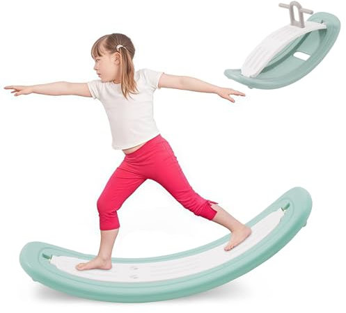 HOMCENT Balance Board Kinder, 2 in 1 Balance Board 85x25 CM with Antirutschstreifen, Balancebrett Wackelbrett