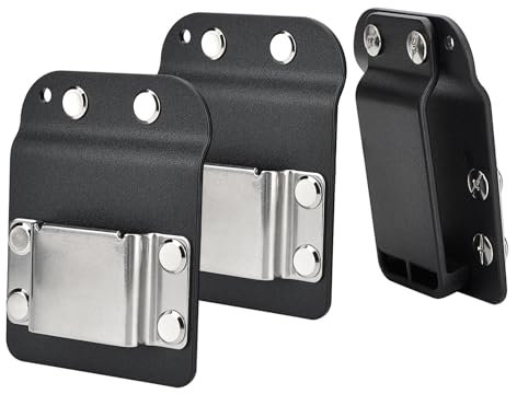 2 Pack DrillCatcher, Drill Holder for Tool Belt, Up to 2 Belt, Quick Response Low-Profile Drill Clip, Compatible with Impact Driver, Nailer