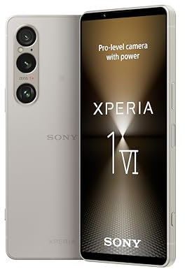Sony Xperia 1 VI - 6.5 Inch 19.5:9 FHD+ HDR OLED - 120Hz Refresh rate - Triple lens - Android 14 - SIM free - 256GB Storage - IP65/68 rating - Dual SIM hybrid 1-36 months warranty - Platinum Silver