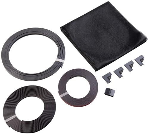 infactory Moskitonetz: Universal-Fenster-Fliegengitter, Magnetleisten, 130x150 cm, anthrazit (Moskitonetz-Vorhang, Fliegengitter Fenster Magnet, Magnetleiste)