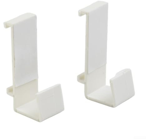 Double Roller Blind Clamp Carrier, No Drill Sash Door Holder, Simple Assembly, 220x, White (2pcs)