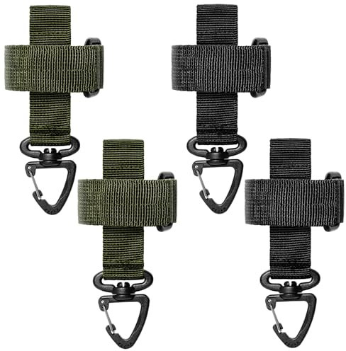 Brelet 4 Pezzi Porta Guanti con Moschettone, Supporto Nylon per Guanti Tattici e Accessori Cinturone per Outdoor e Cantiere