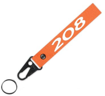 WxsFLY Porte-clés Porte clés Voiture Compatible avec pour Peugeot 208 GTLINE GT GTI 106 108 Fibre Composite Cadeaux Vacances sur,150×25mm-D