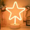 JEMESI Stern-Neonlicht,Schlafzimmer Nachtlicht, Batterie/USB, für Zuhause, Geburtstag, Bar, Party, Geschenke für Kinder (Warmweiß)