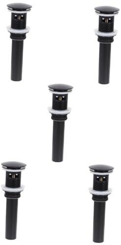 Angoily 5St Pop-up-Ablassschraube Wasserhahn Bad kommerziell Stecker Pop-up-Ablauf drain stoppers regenrinnenreiniger abfluss spüle Waschtischablauf Abfluss für Waschbecken Kupfer Black