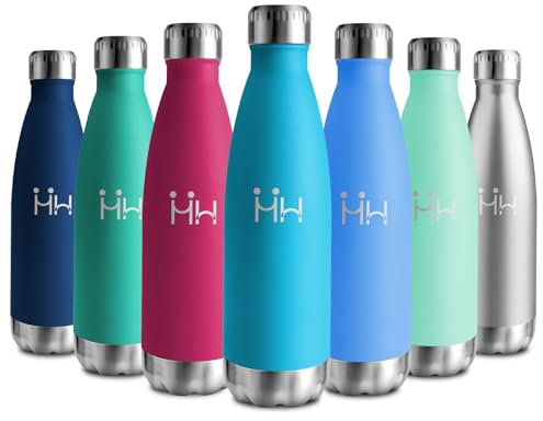 Bouteille Isotherme 750ml, Gourde Métal sans BPA, Bouteille d'eau Inox Double Paroi Réutilisable, Bouteille Étanche, Gourde Sport Yoga Bureau École Randonnée Voyage Camping, pour Enfant ou Adulte