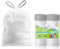 XIQIYY Sacs Poubelle 50L avec Liens Coulissants, 20 Pièces Sacs à Ordures Blancs Résistants, Anti-Déchirure et Anti-Fuite, Faciles à Utiliser, Sac Poubelle pour Salle de Bain, Cuisine, Bureau