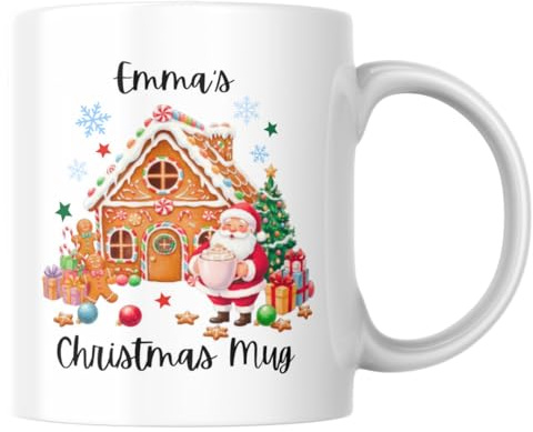 Personalised Christmas Mug, Festive Xmas Eve Gift, Childrens Hot Chocolate Mug, Christmas Cracker Present, Gift for Kids